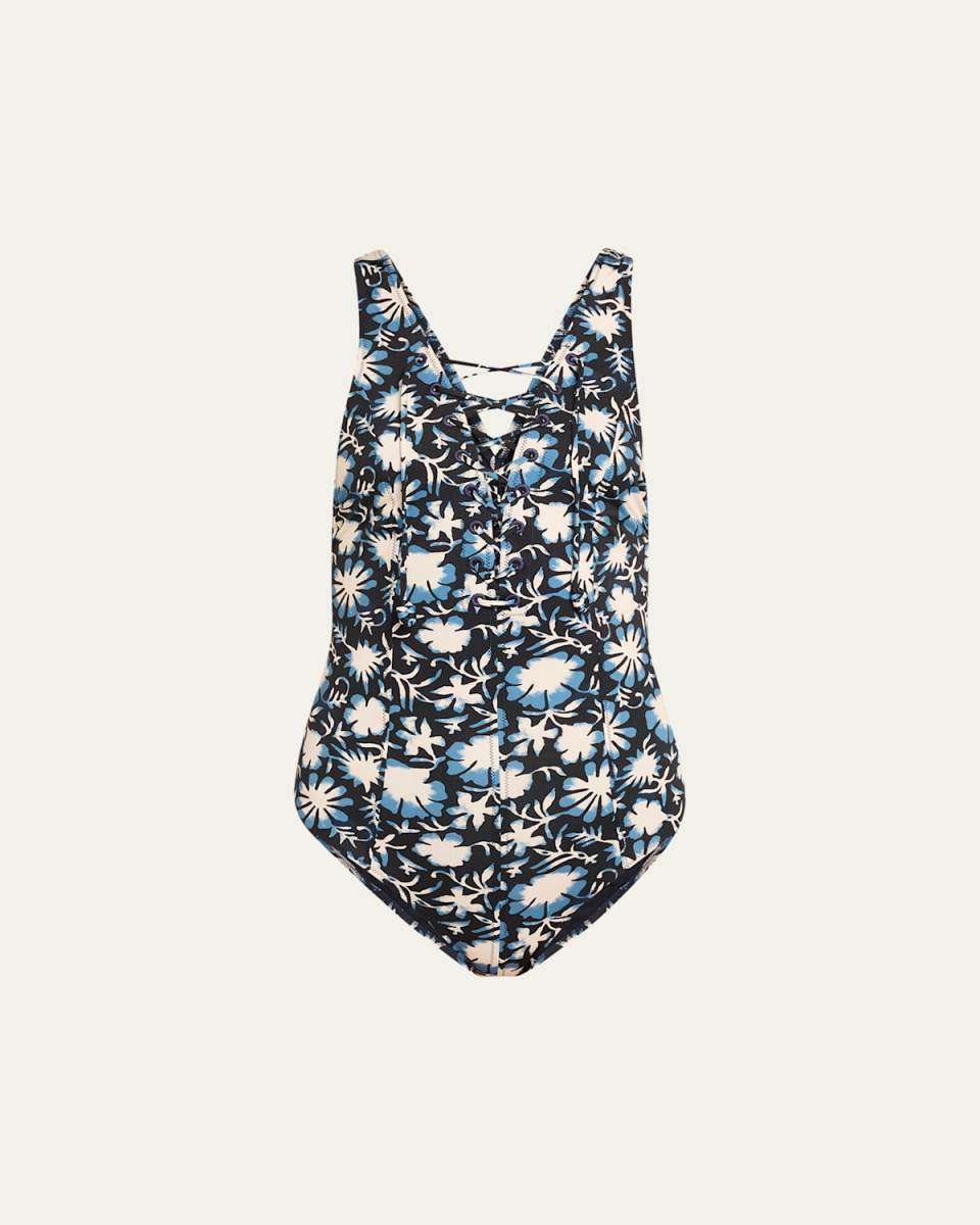 Halia Lace-Up One-Piece Swimsuit